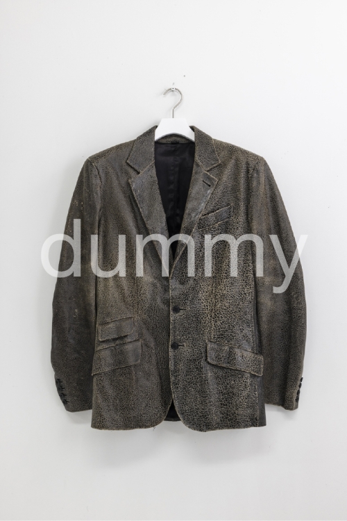 Cracked Leather Tailored Jacket