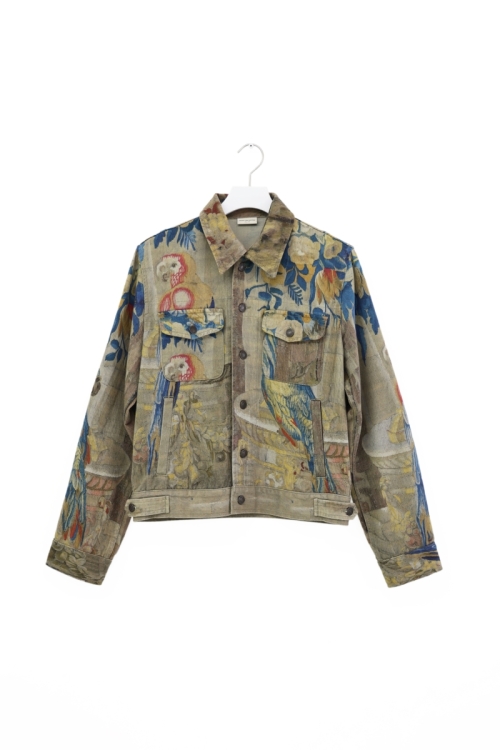 Bird Print Denim Jacket