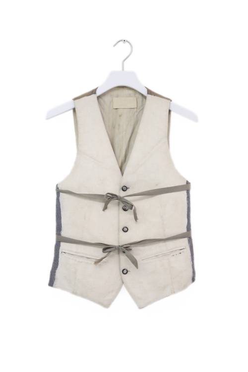 Artisanal White-Painted Vest