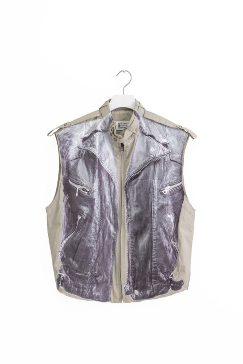 Artisanal Tromproluil Leather Jacket Vest